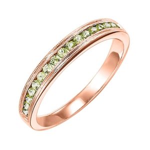 14K RG 1/3 ct. tw. Peridot Stackable Ring