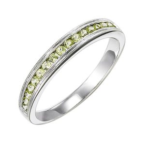 14K WG 1/3 ct. tw. Peridot Stackable Ring