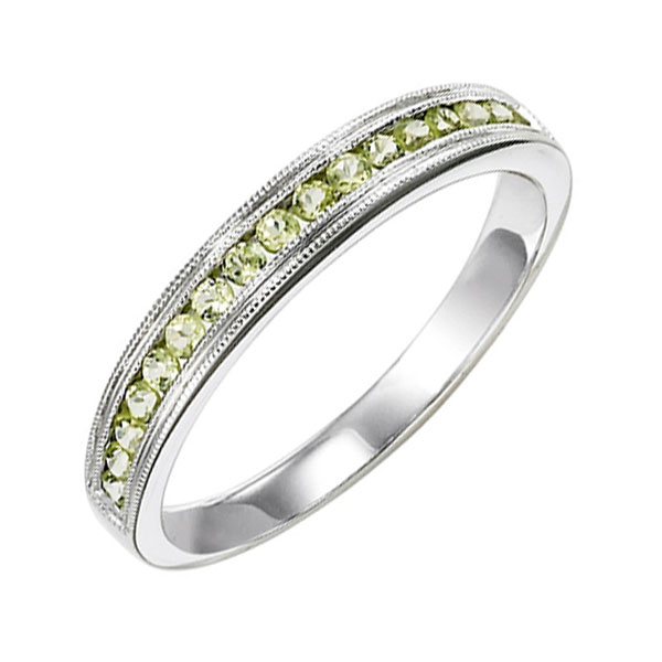 14K WG 1/3 ct. tw. Peridot Stackable Ring