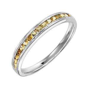 14K WG 1/3 ct. tw. Citrine Stackable Ring