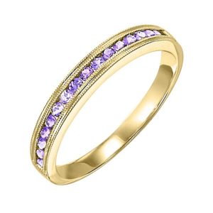 14K YG 1/3 ct. tw. Syn Alexandrite Stackable Ring