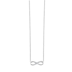 Silver 1/15 ct. tw. Diamond Infinity Necklace