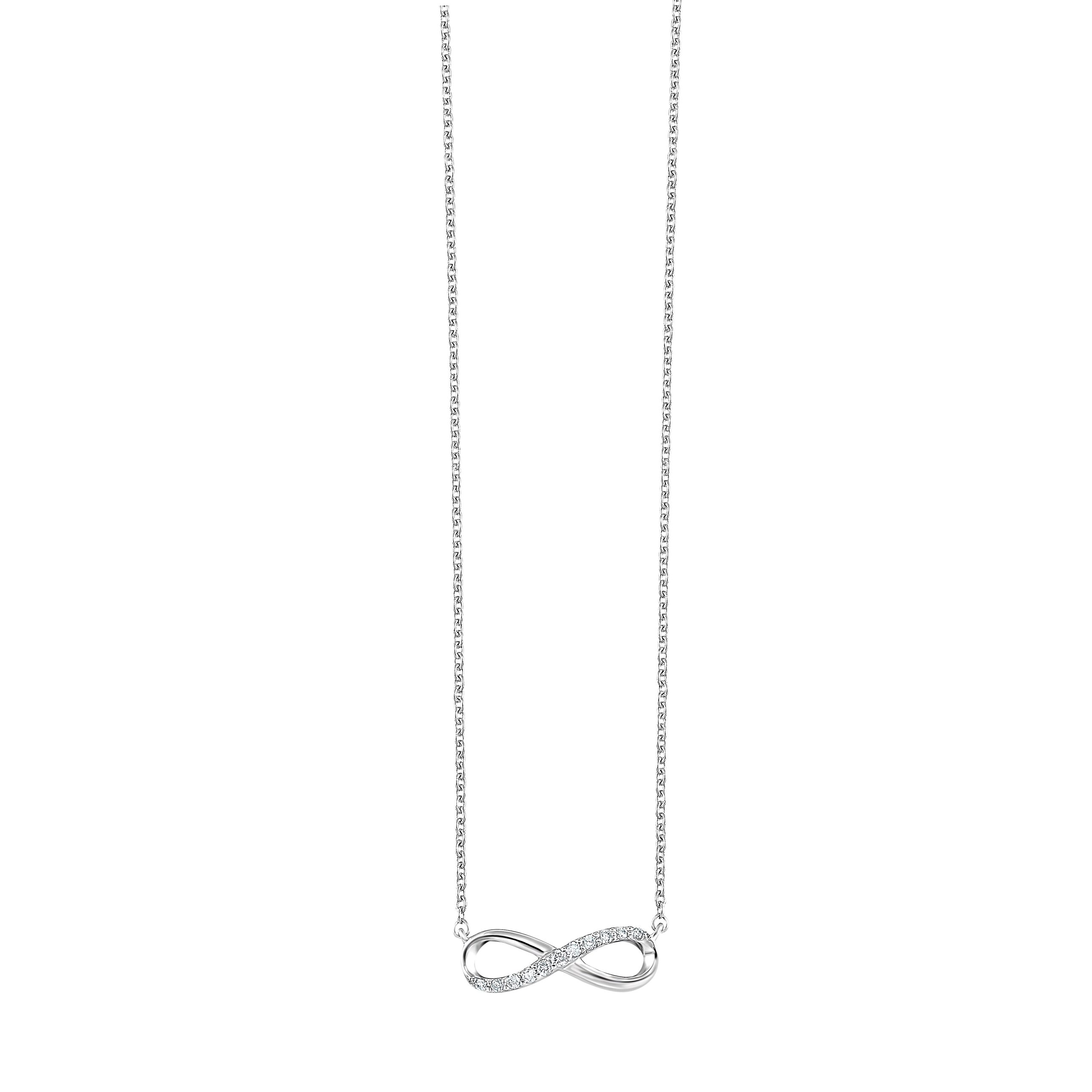 Silver 1/15 ct. tw. Diamond Infinity Necklace