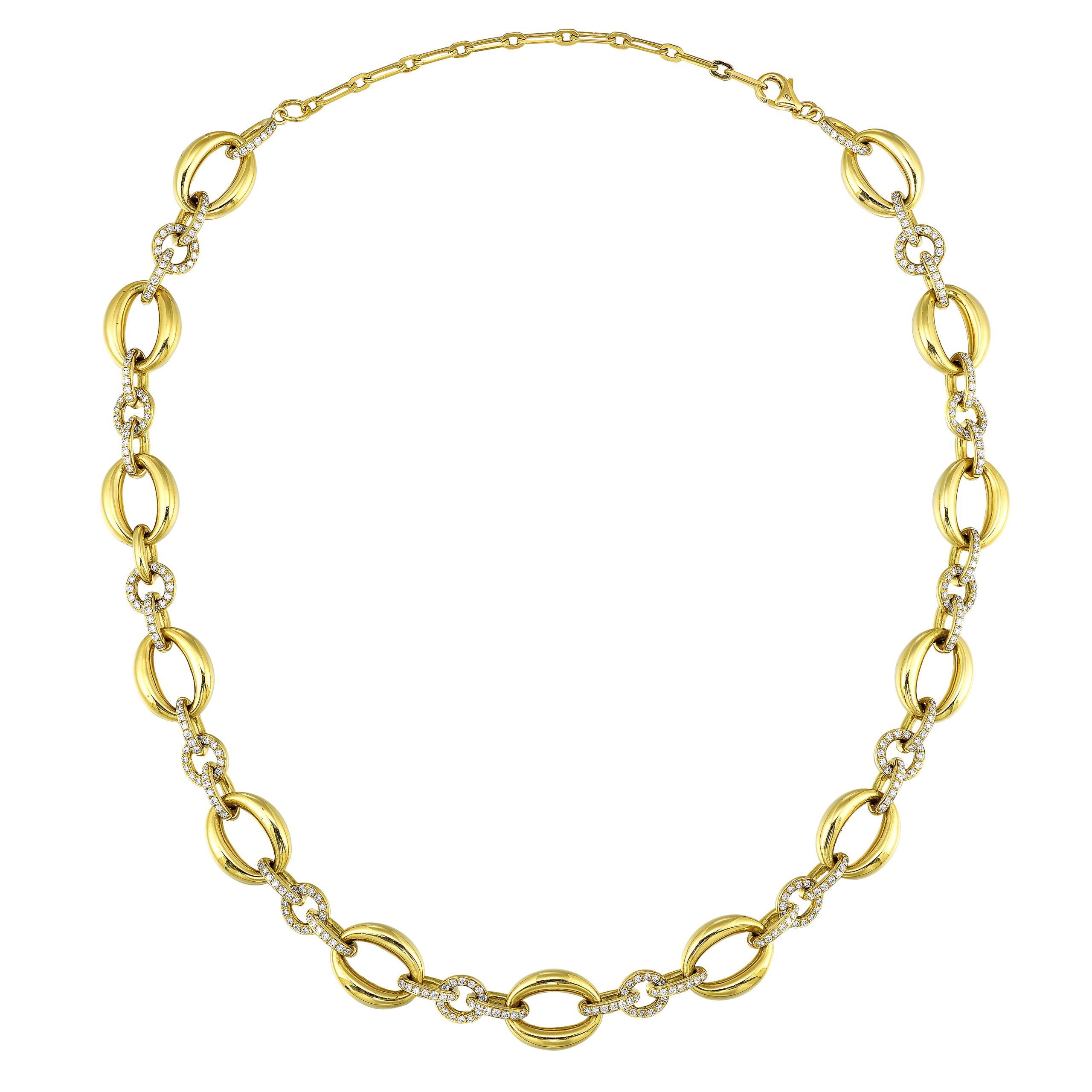 14Kt YG 2 1/2 ct. tw. Diamond Link Necklace