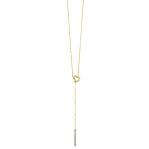 14K YG 1/20 ct. tw. Diamond Lariat Necklace