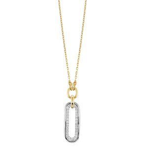 14K WYG 1/3 ct. tw. Diamond Paperclip Link Necklace