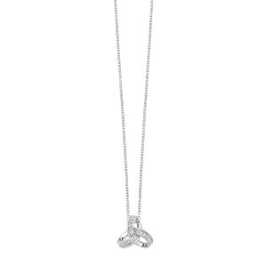 10K WG 1/12 ct. tw. Diamond Knot Pendant