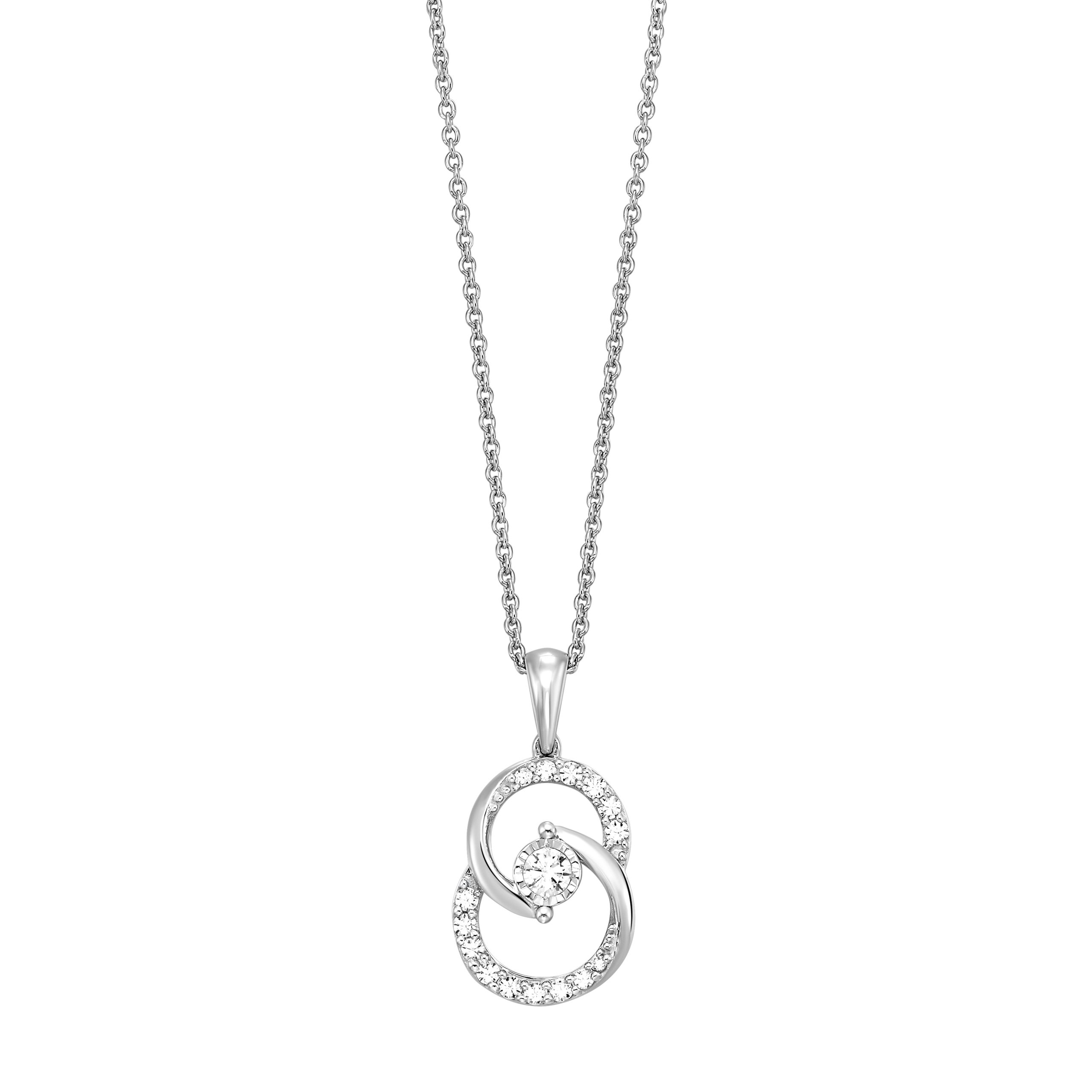 10K WG 1/4 ct. tw. Diamond Fashion Pendant