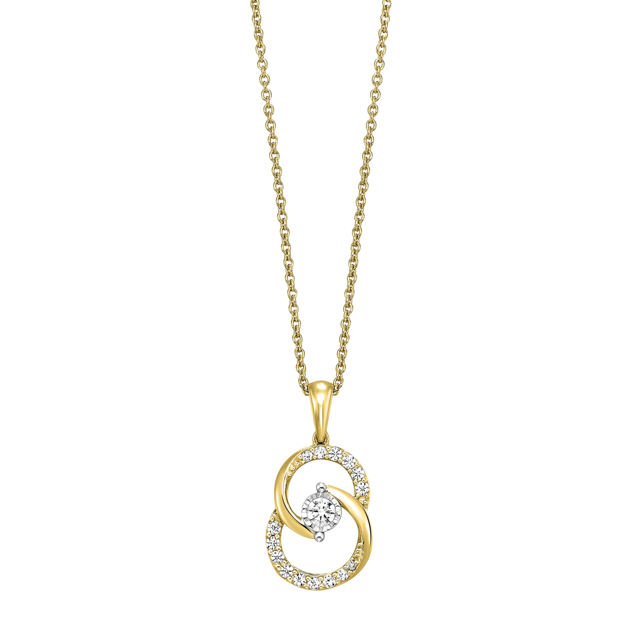 10K YG 1/4 ct. tw. Diamond Fashion Pendant
