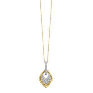10K YG 1/2 ct. tw. Diamond Pave Pendant