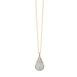 14K YG 1/2 ct. tw. Diamond Pave Pendant