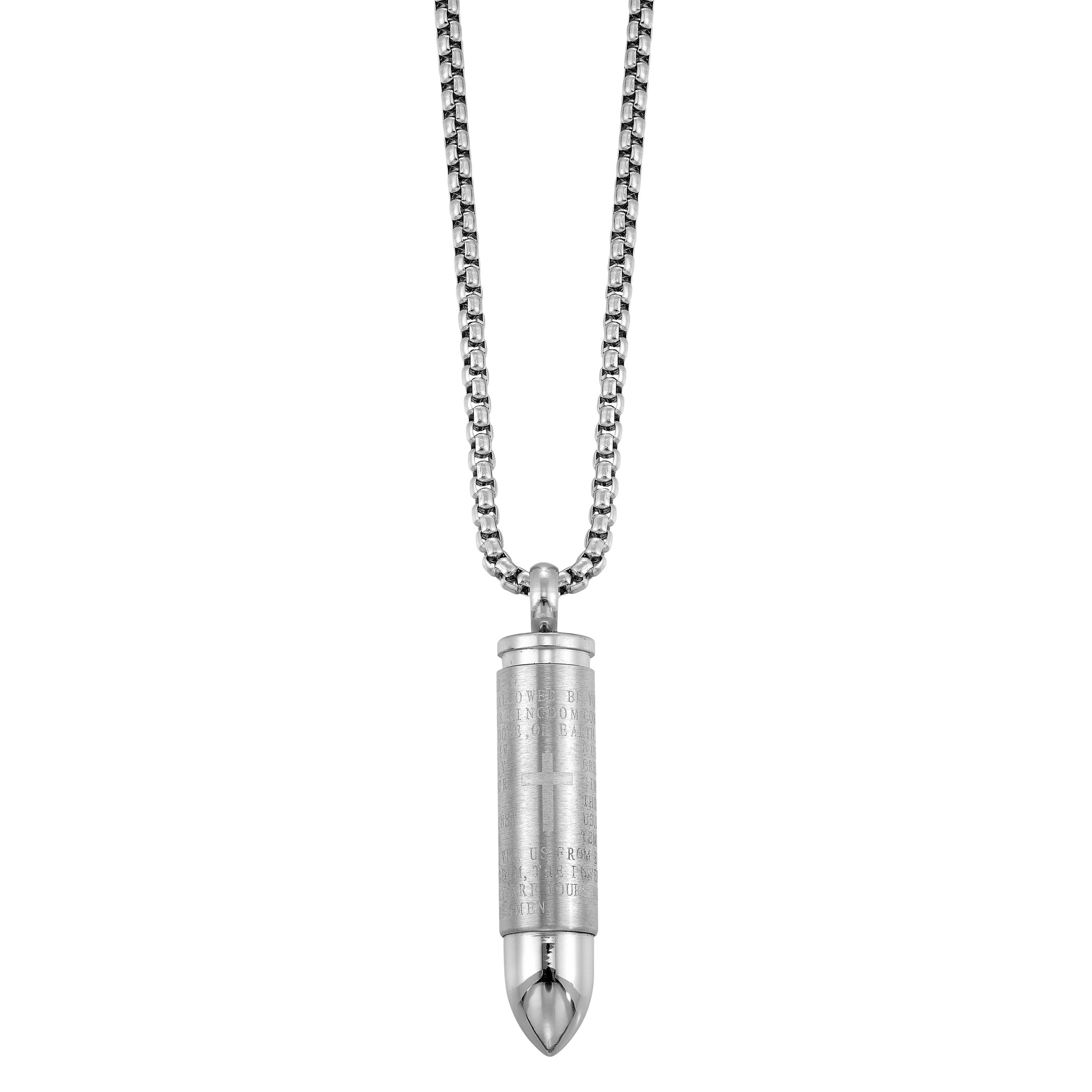 Steel Men's Bullet Pendant