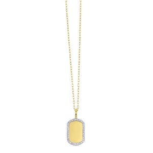 14K YG 1/10 ct. tw. Diamond Disc Pendant