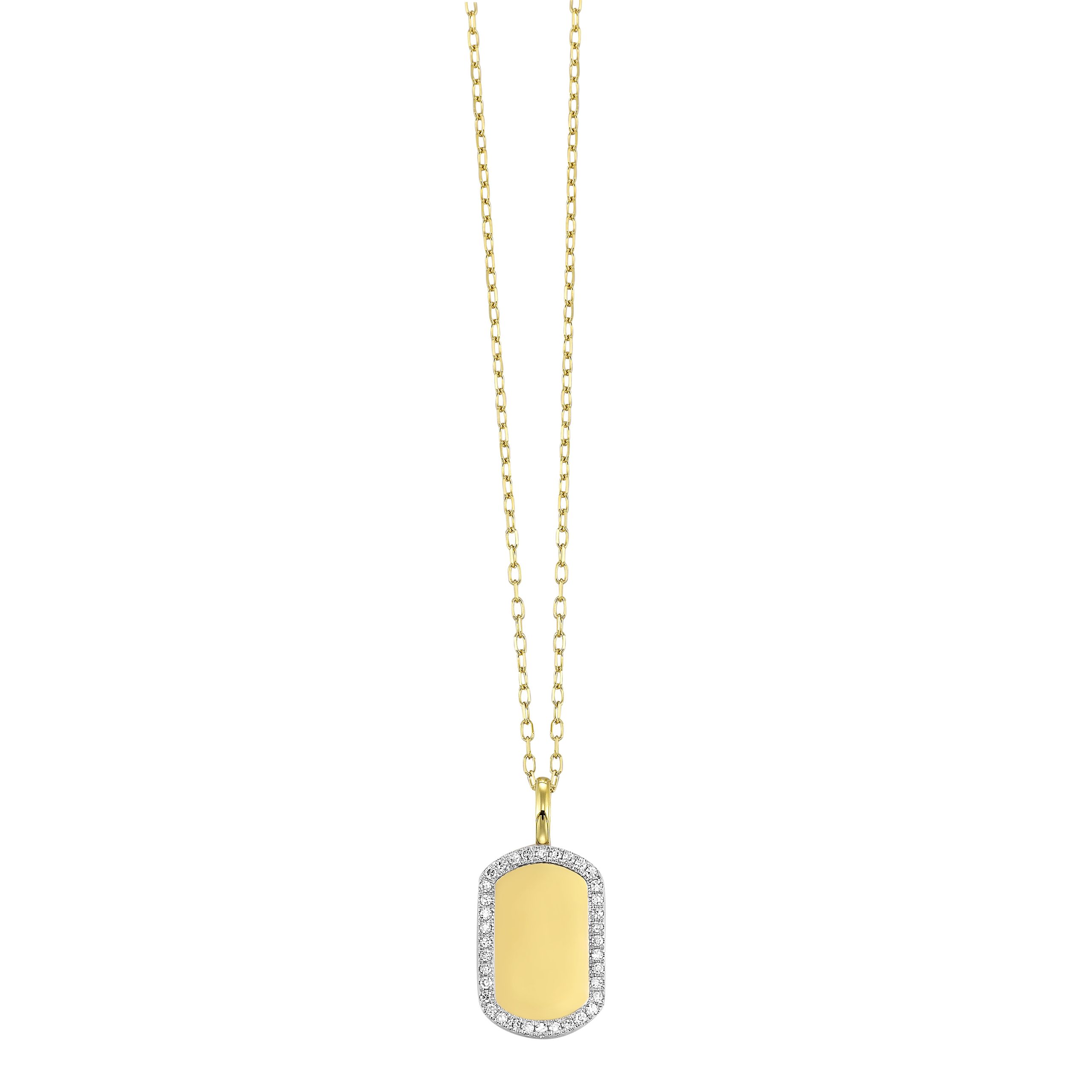 14K YG 1/10 ct. tw. Diamond Disc Pendant