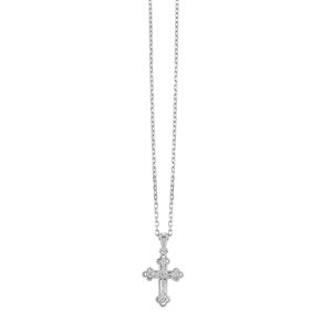 Silver 1/4 ct. tw. Diamond Cross Pendant