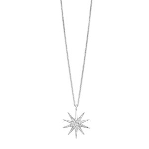 Silver 1/10 ct. tw. Diamond North Star Pendant