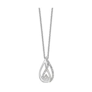 Silver 1/10 ct. tw. Diamond Interlink Pendant