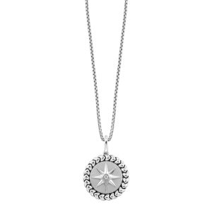 Silver 1/50 ct. tw. Diamond North Star Perfect Love Fashion Pendant