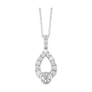 14K WG 1/5 ct. tw. Diamond Pendant