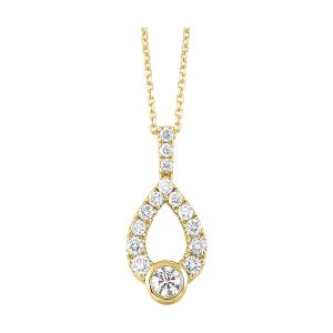 14K YG 1/4 ct. tw. Diamond Pendant