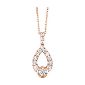14K RG 1/2 ct. tw. Diamond Pendant