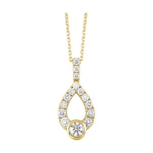 14K YG 1/2 ct. tw. Diamond Pendant