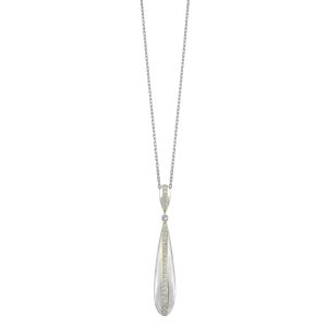 Silver Yellow gold plating Linear Pendant