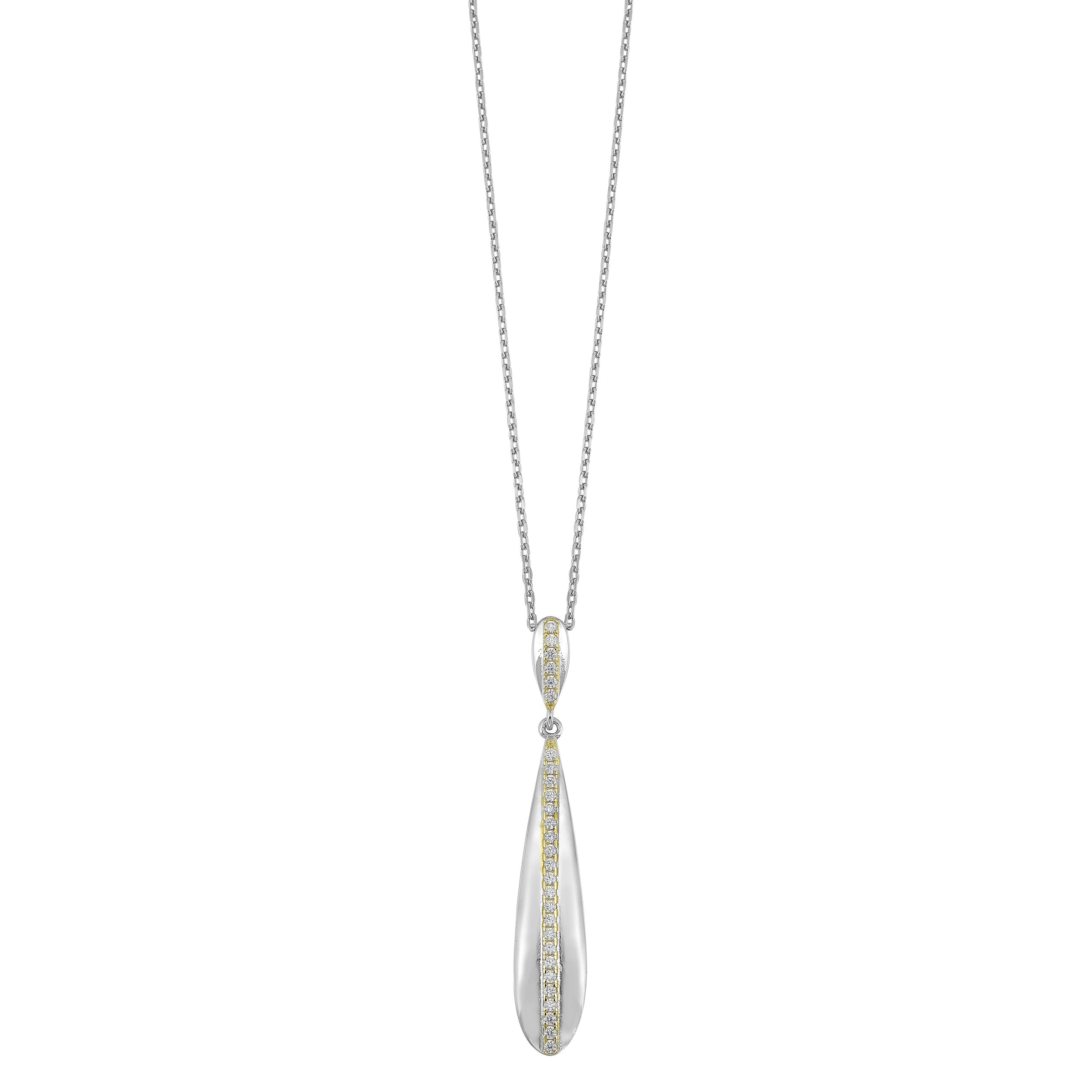 Silver Yellow gold plating Linear Pendant