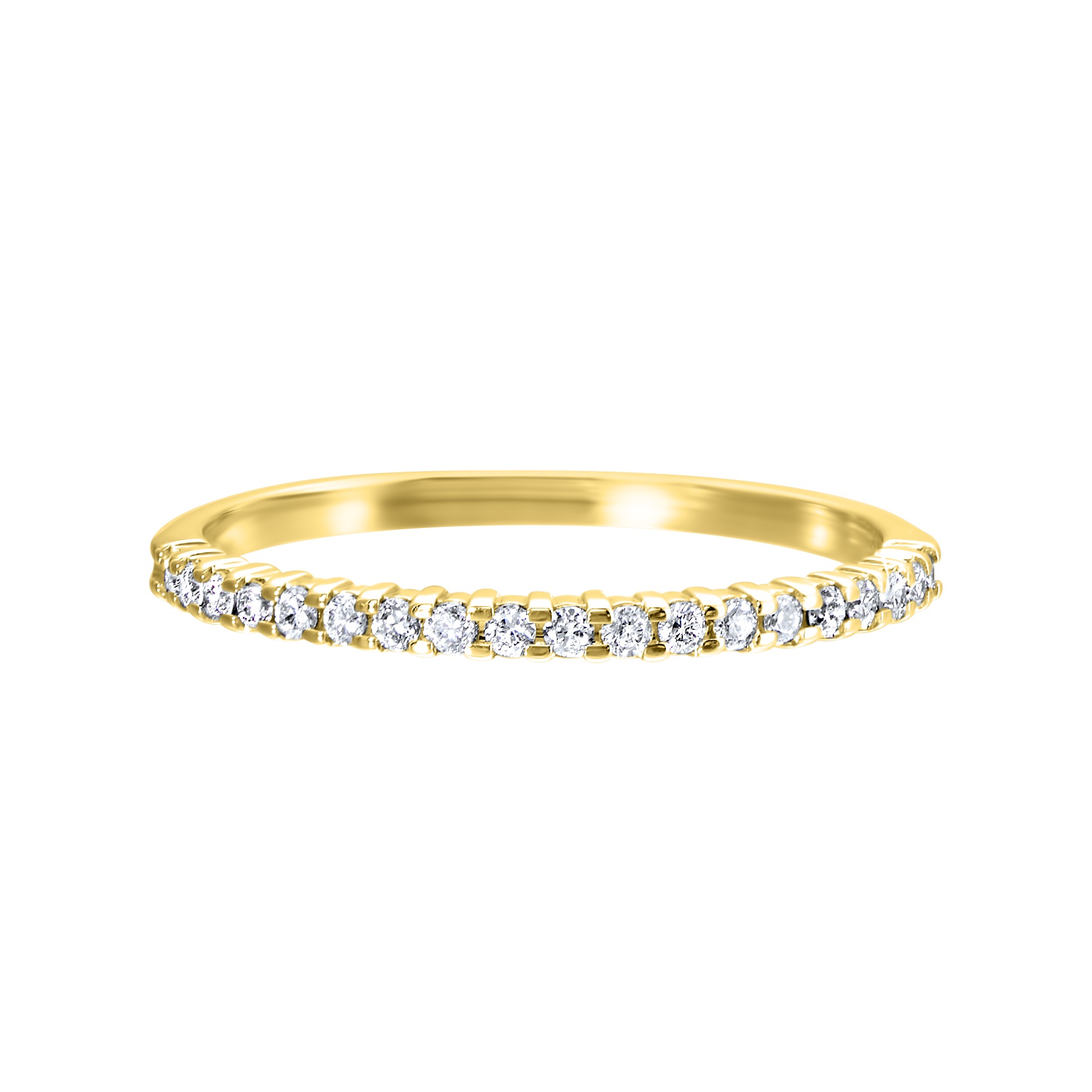 10K YG 1/6 ct. tw. Diamond Shared Prong Stackable Ring