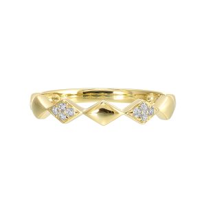 14K YG 1/20 ct. tw. Diamond Stackable Ring