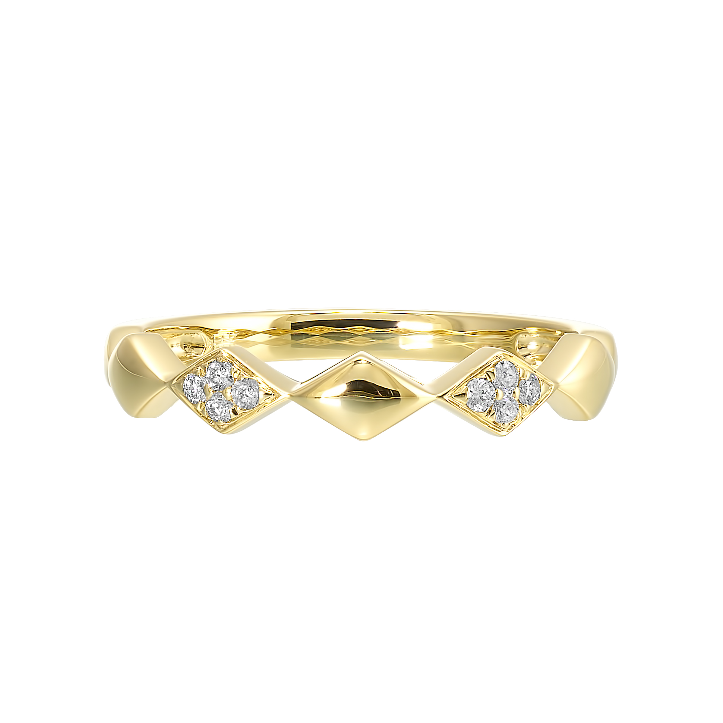 14K YG 1/20 ct. tw. Diamond Stackable Ring
