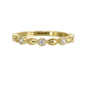 14K YG 1/7 ct. tw. Diamond Stackable Ring