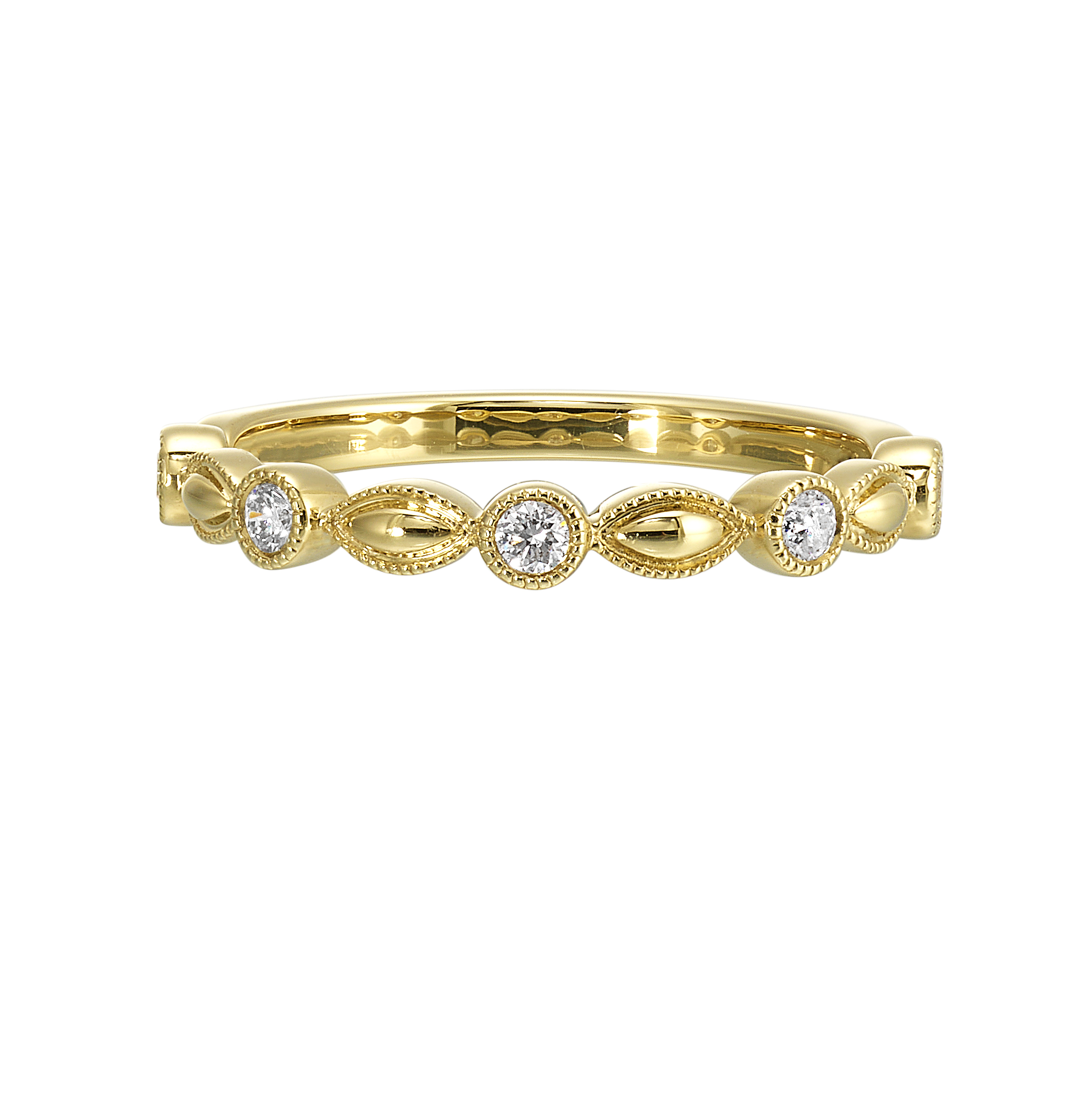 14K YG 1/7 ct. tw. Diamond Stackable Ring