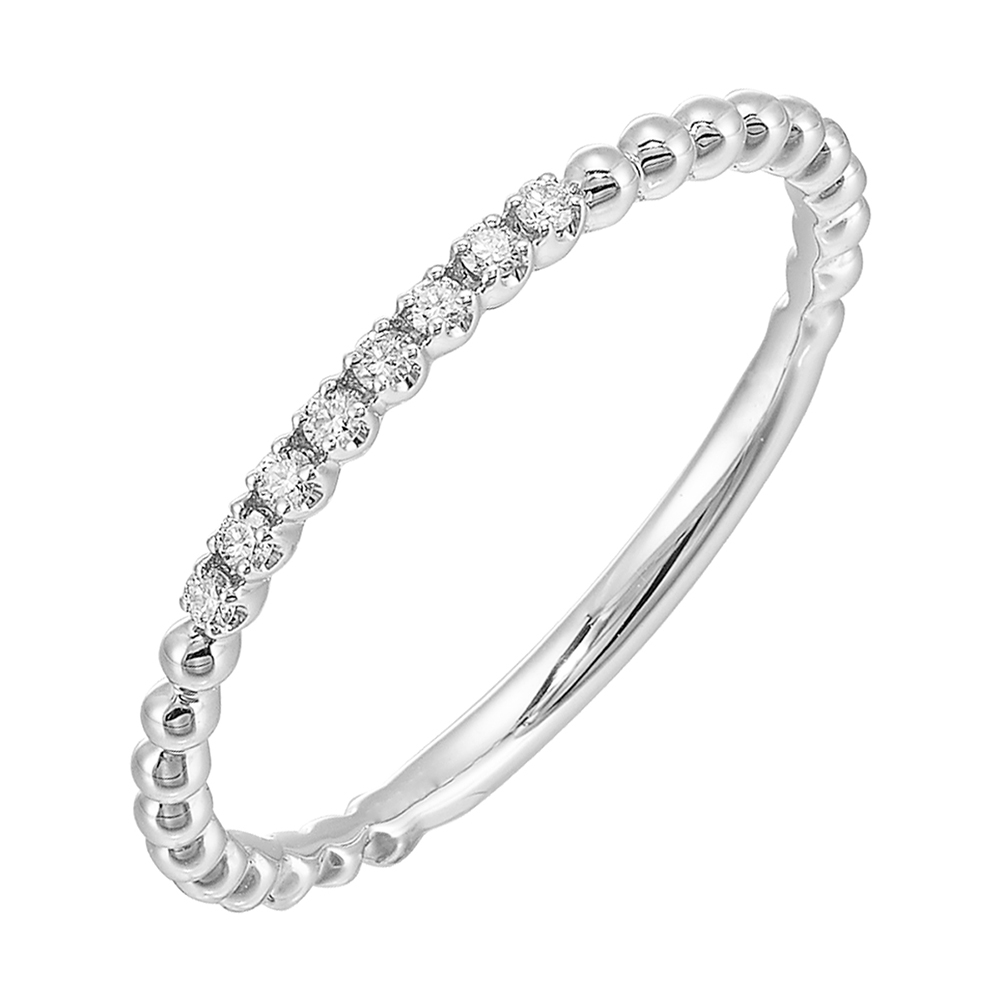 14K WG 1/20 ct. tw. Diamond Stackable Ring