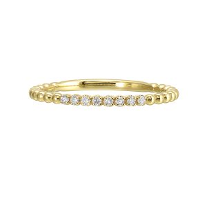 14K YG 1/20 ct. tw. Diamond Stackable Ring