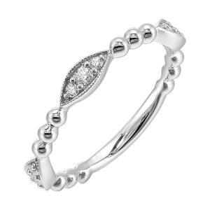 14K WG 1/7 ct. tw. Diamond Stackable Ring