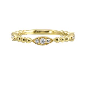 14K YG 1/7 ct. tw. Diamond Stackable Ring