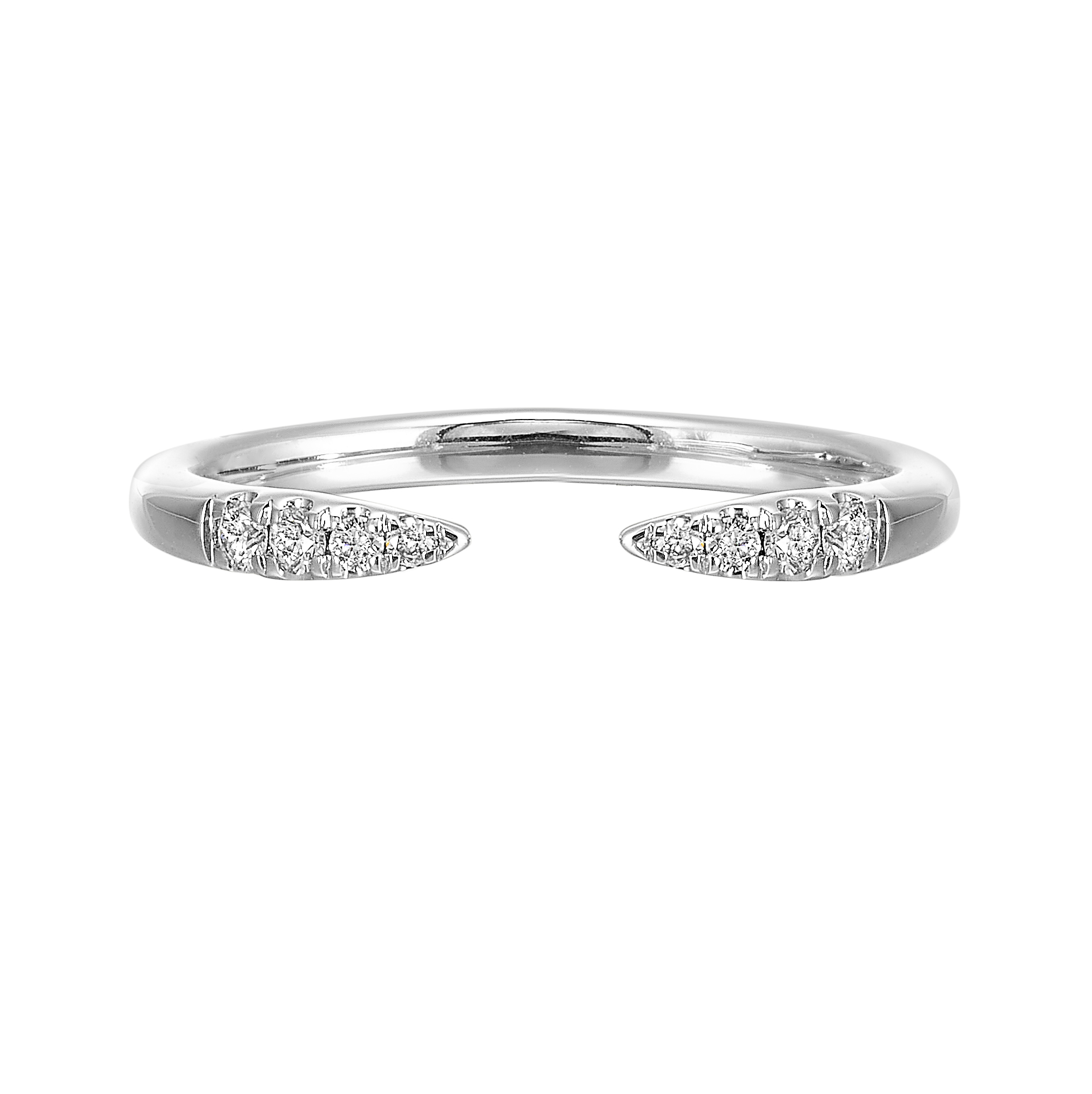 14K WG 1/10 ct. tw. Diamond Open Stackable Ring