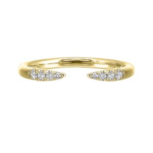 14K YG 1/10 ct. tw. Diamond Open Stackable Ring