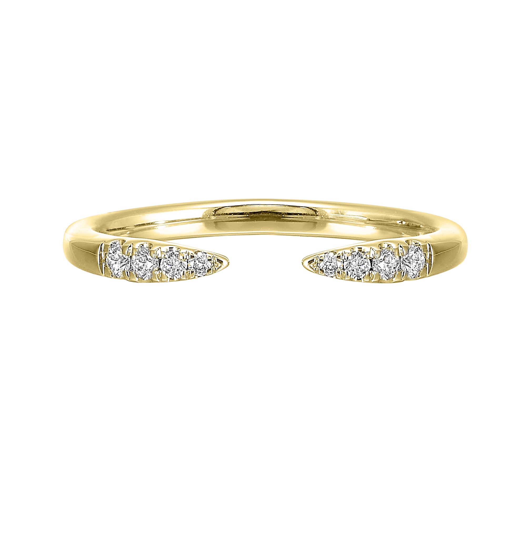 14K YG 1/10 ct. tw. Diamond Open Stackable Ring