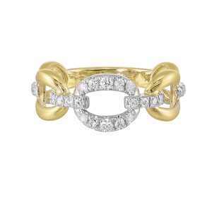 14K YG 1/4 ct. tw. Diamond Linked Ring