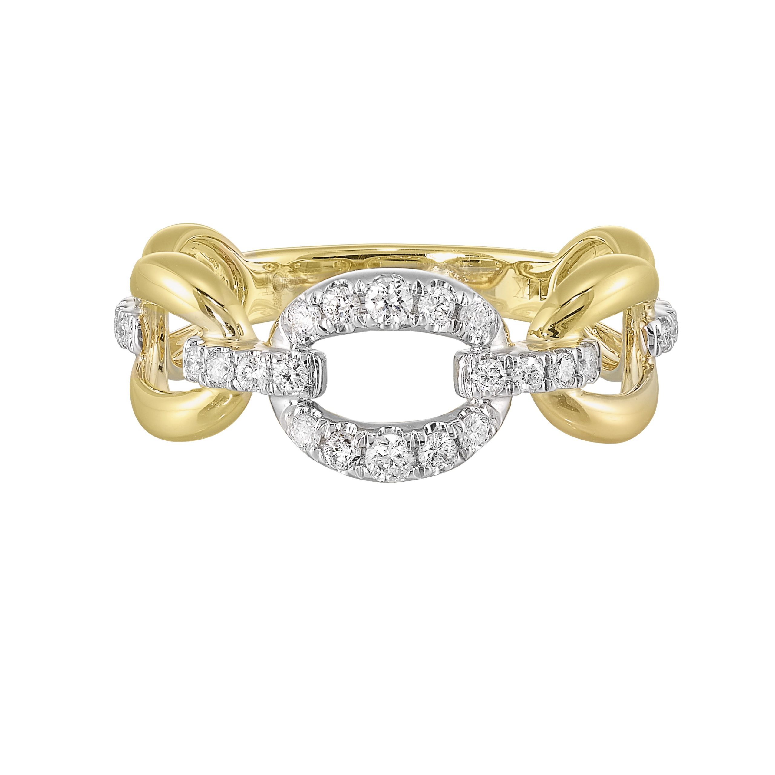 14K YG 1/4 ct. tw. Diamond Linked Ring