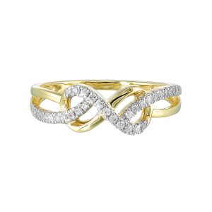 10K YG 1/6 ct. tw. Diamond Infinity Ring