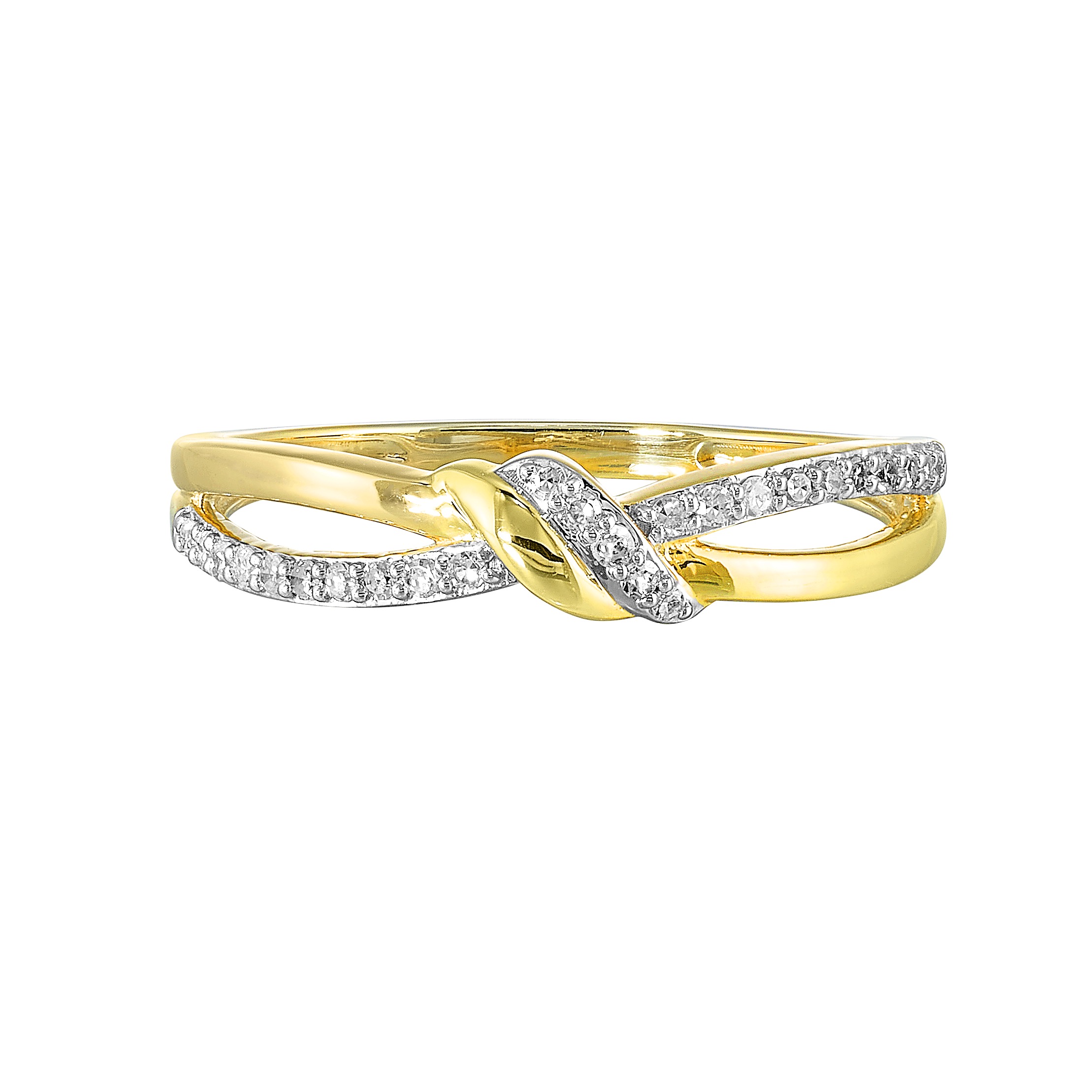 10K YG 1/10 ct. tw. Diamond Fashion Ring