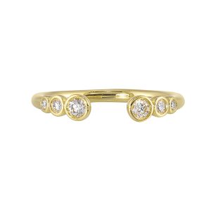 14K YG 1/5 ct. tw. Diamond Open Stackable Ring