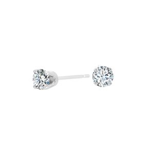 14K WG 1/4 ct. tw. Diamond Four Prong Solitaire Earring