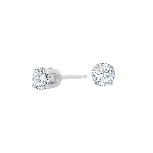 14K WG 1/2 ct. tw. Diamond Four Prong Solitaire Earring