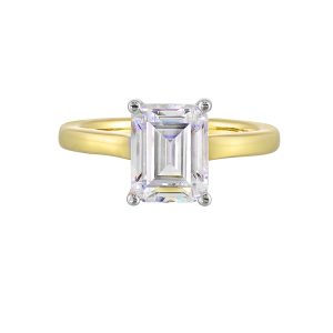 14K WYG 1/15 ct. tw. Diamond Hidden Halo Solitaire Engagement Ring. Semi Mount for 2 ct. tw. Oval Center.