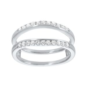 14K WG 1/3 ct. tw. Diamond Insert Wedding Band