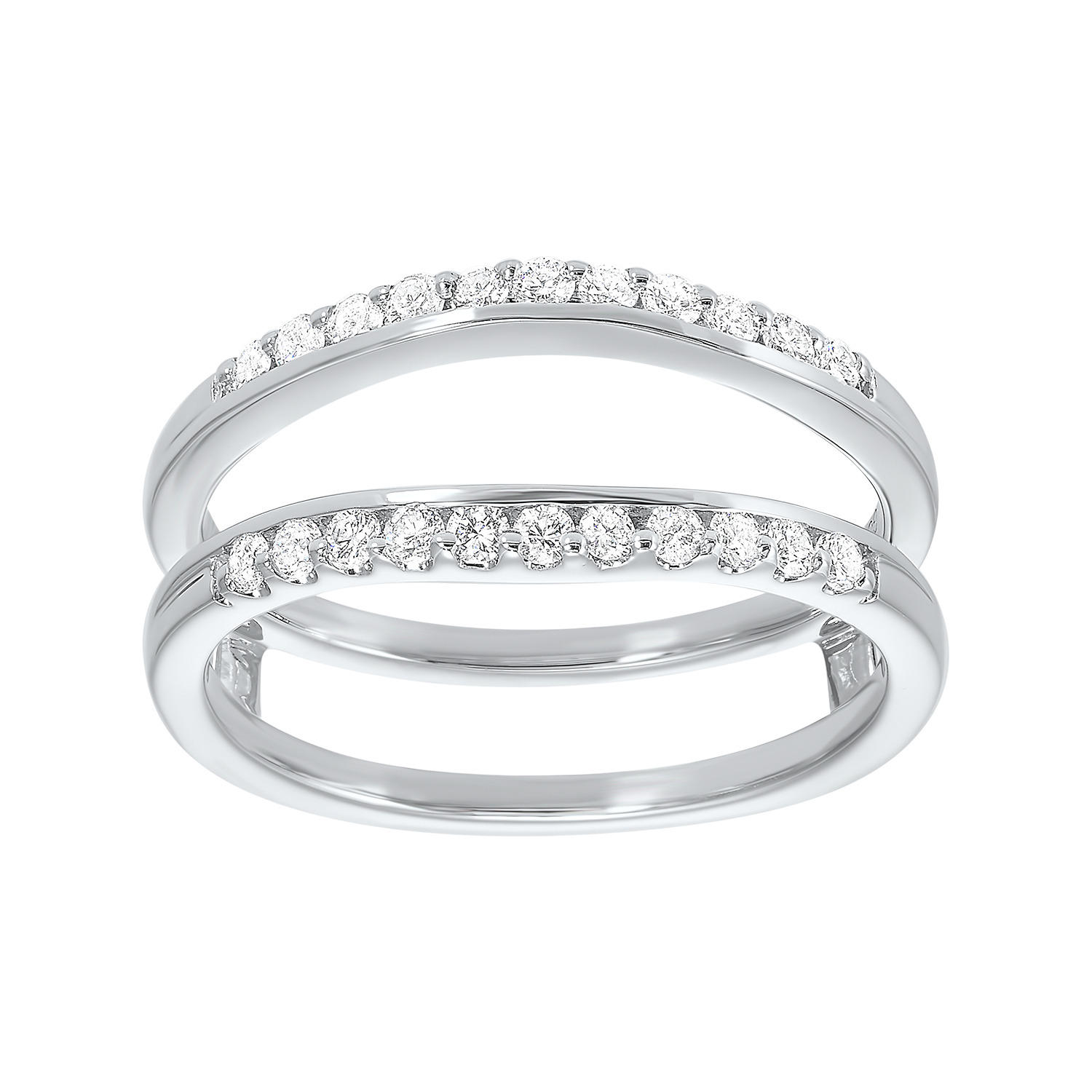 14K WG 1/3 ct. tw. Diamond Insert Wedding Band
